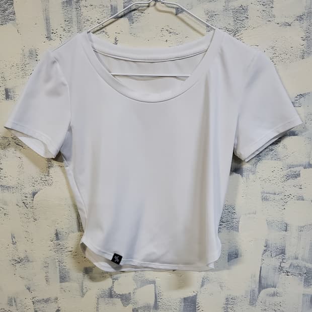 젝시믹스 크롭 반팔 티셔츠