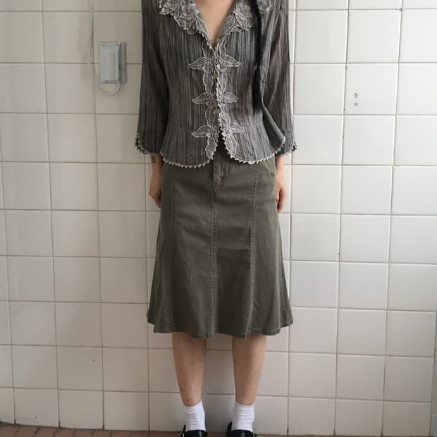 Patch point pleats jacket