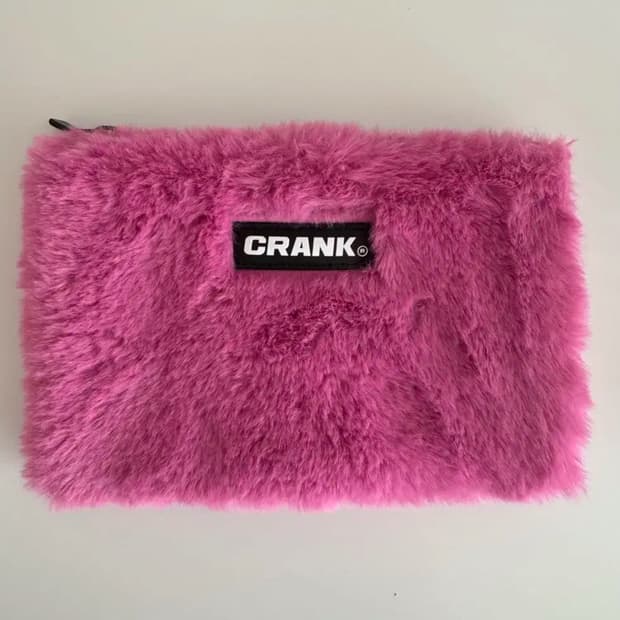crank 크랭크 핑크 퍼 파우치