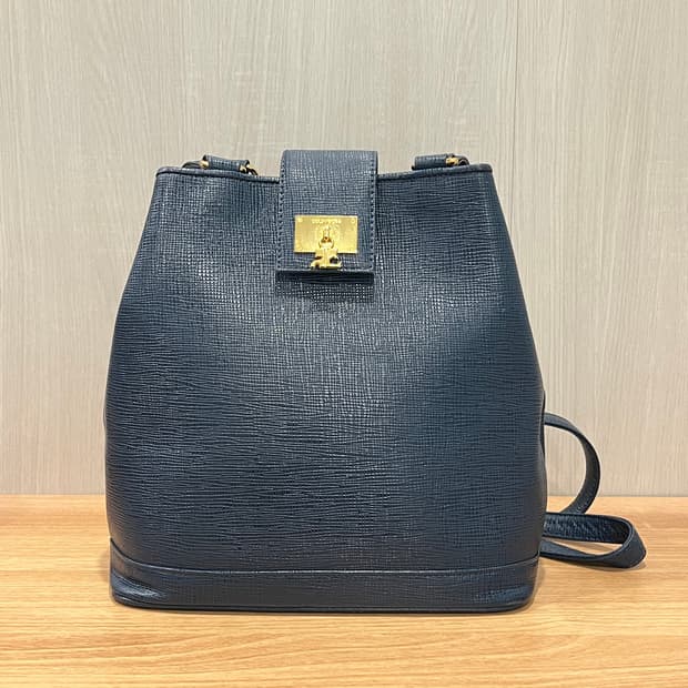 꾸레쥬 네이비 사피아노 롱 숄더