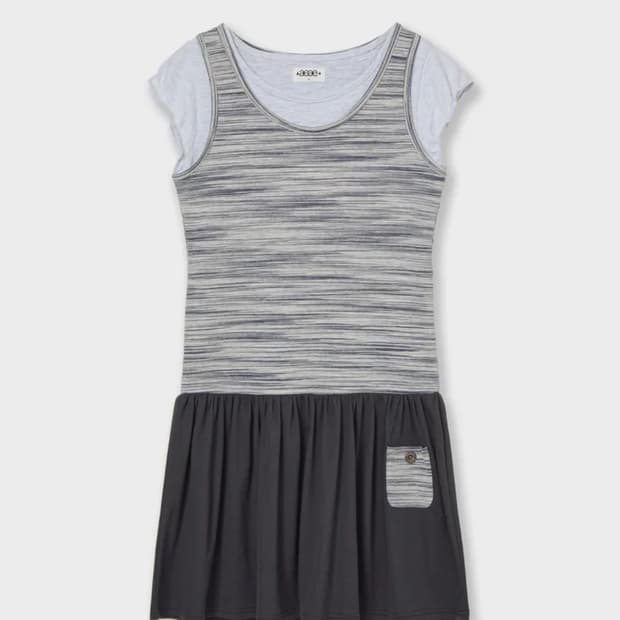 AEAE LAYERED TOP DRESS [NAVY]