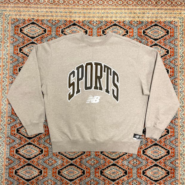 뉴발란스 프린팅 베이지 기모 후드집업 남성L