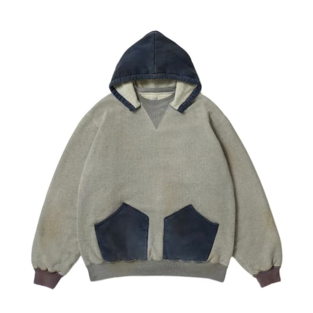 아프레쎄/26ss 빈티지 어태치드 후드 스웨트 파카 오트밀 / 3