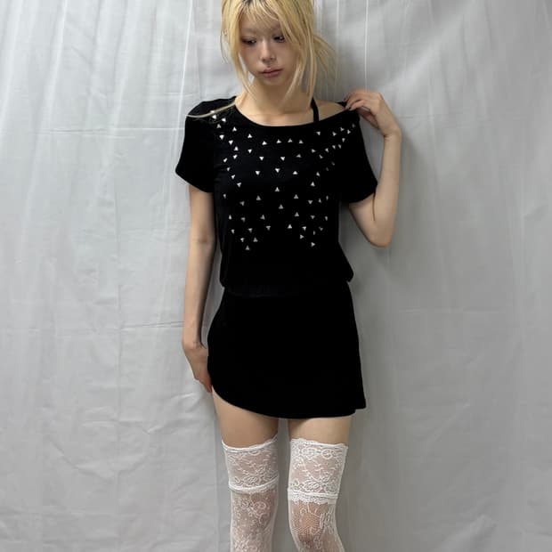 [ANAP MIMPI] Studded Detail Dress