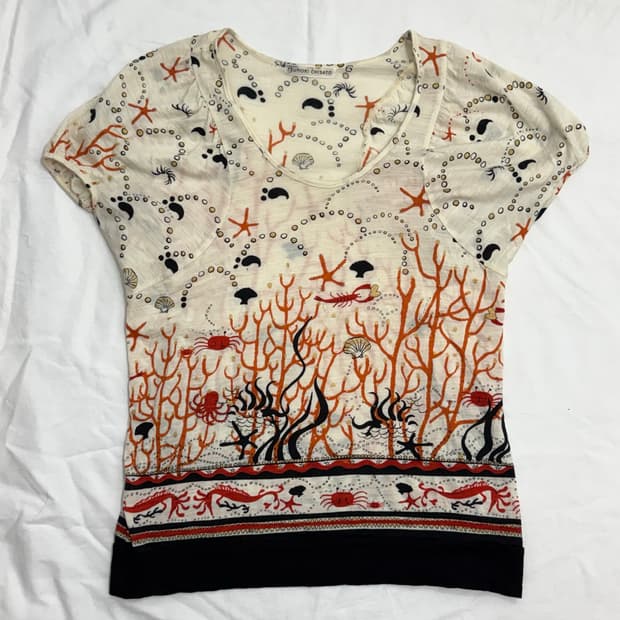 tsumori chisato printing blouse