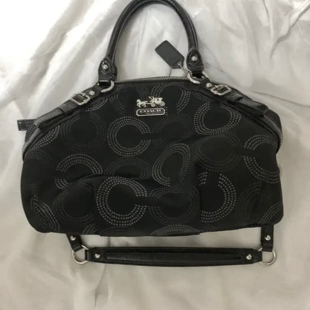 코치 블랙 시그니처 숄더백