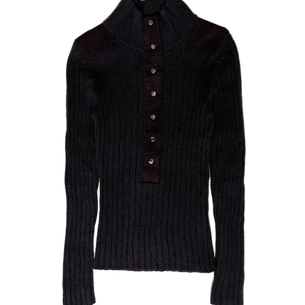 Vintage 골지 니트 탑 