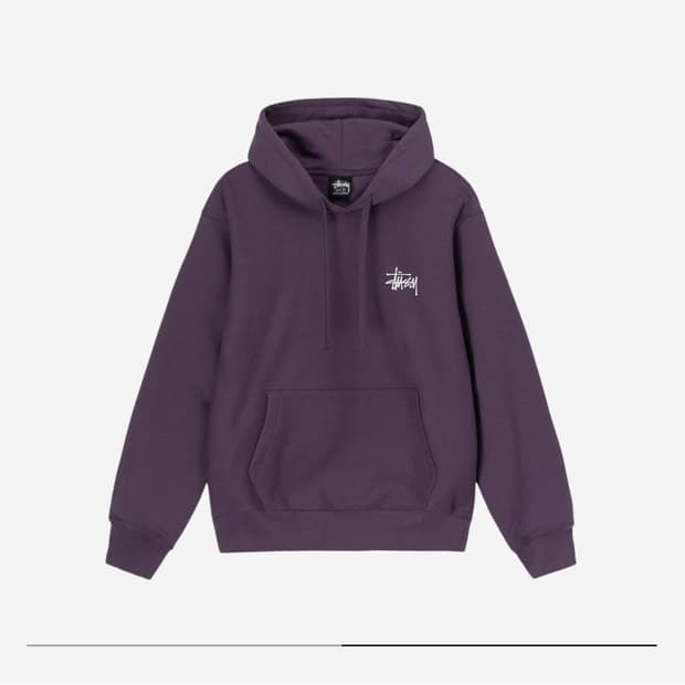 Stussy Basic Stussy Hoodie Grape 2023