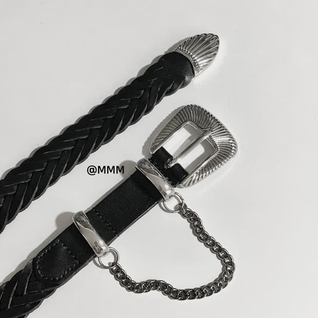 [Unisex] 웨스턴 체인 메쉬벨트