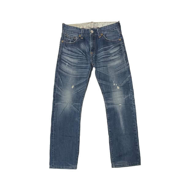 리바이스 523 페인티드패치 워싱 청바지