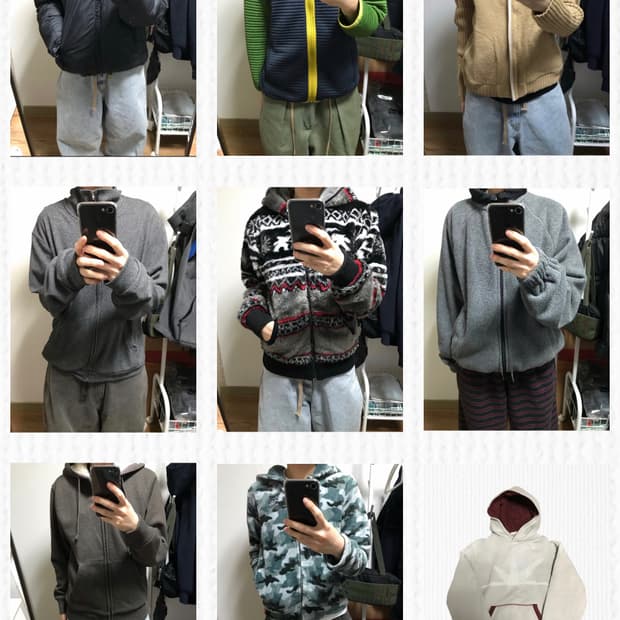 아우터, 상의 일괄(14개)