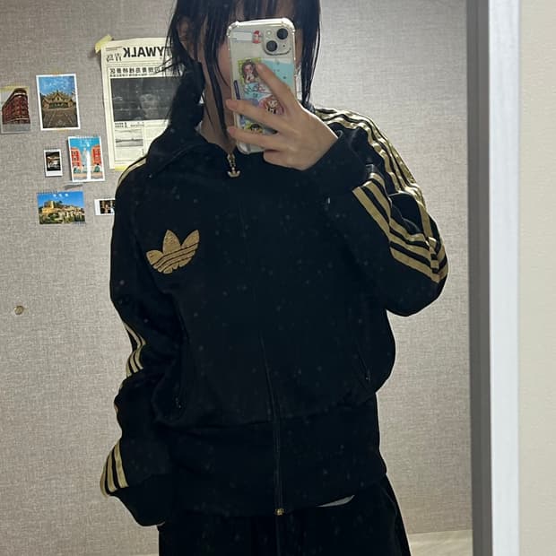 아디다스 검금 스팽글 져지