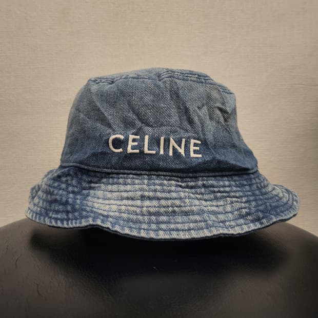 셀린느 데님 버킷햇 M