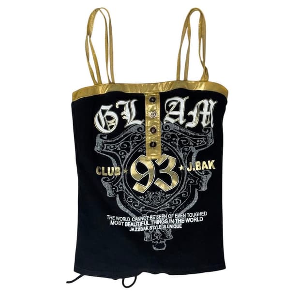 Y2K glam 93 gold tank top