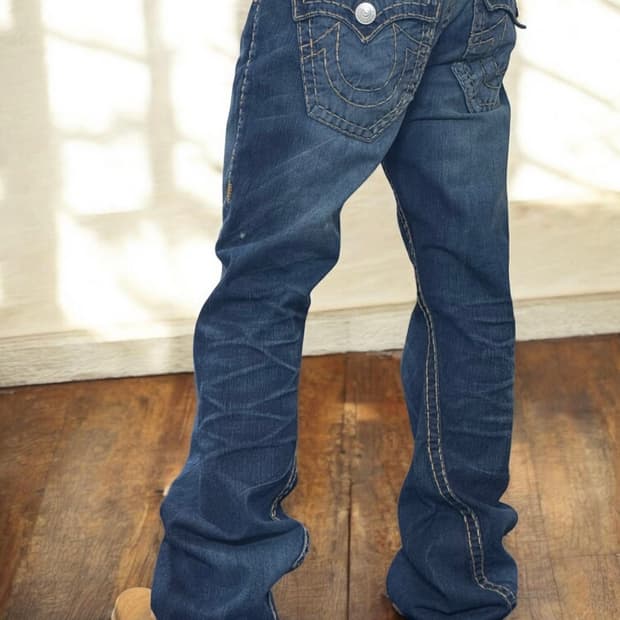 트루릴리전 월드투어 조이 슈퍼티 플레어 부츠컷 데님팬츠