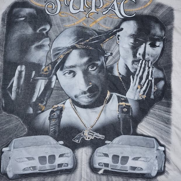 2PAC 투팍 메모리얼 부틀렉 튜블러 바디 티셔츠