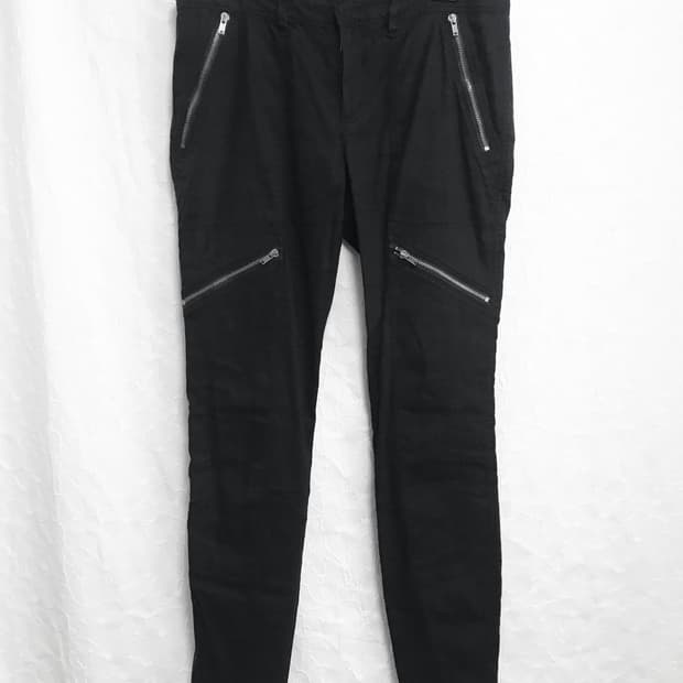 빈티지 dkny 아카이브 펑크 지퍼 린넨 팬츠