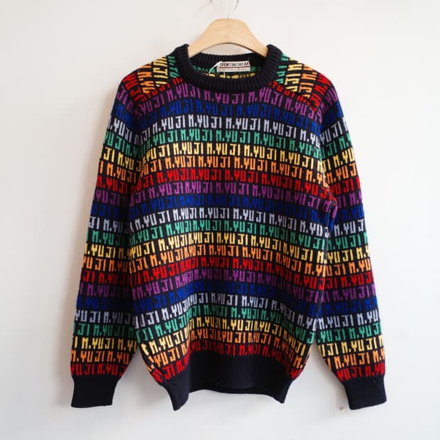 Japan brand 레터링 울 니트 