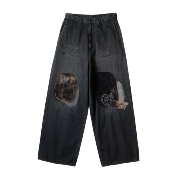 캐피탈 가츠라기 포트 배기 팬츠 블랙(2)