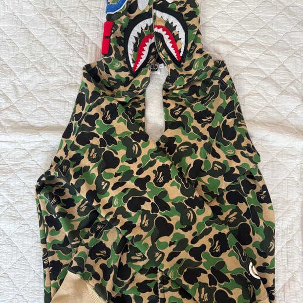 베이프 샤크 후드집업 녹계 L