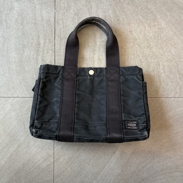 요시다포터 캔버스 블랙 토트백