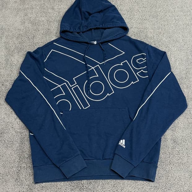 (M) 아디다스 빅로고 후드 티
