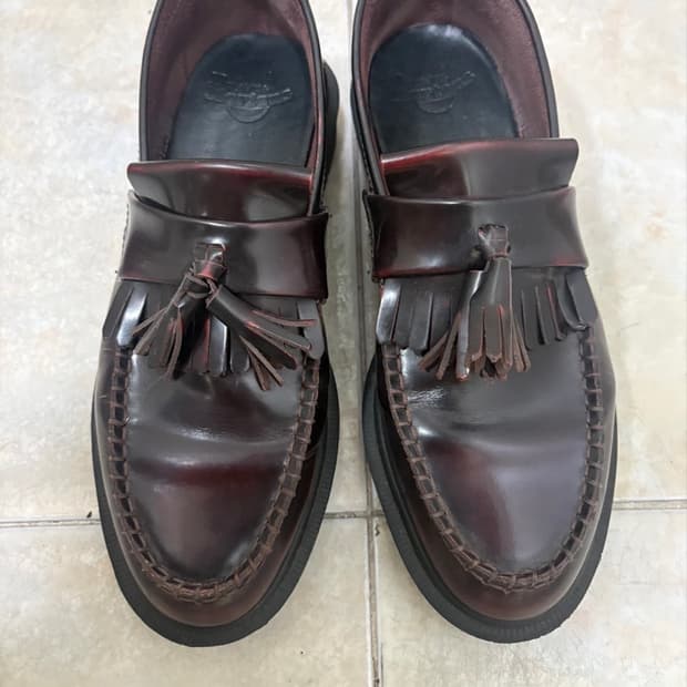 닥터마틴 아드리안 아카디아 레더 로퍼 체리 레드 270