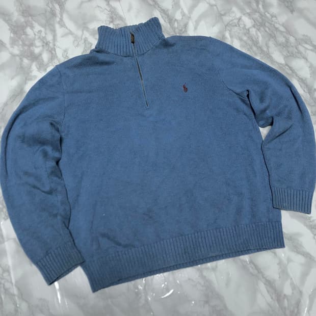 폴로 랄프로렌 반집업 니트 남성용