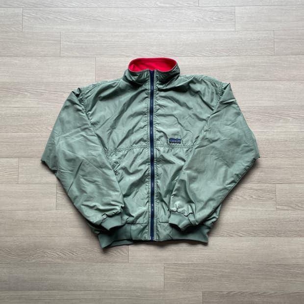 80s 파타고니아 쉘드 신칠라 세이지 그린 봄버 자켓 rare usa