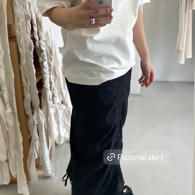 베이스레인지 픽토리얼 스커트 xs