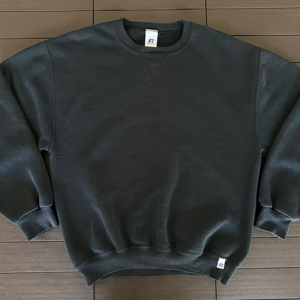 (M) 00s 빈티지 러셀 스웻셔츠 블랙