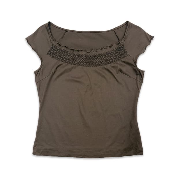 빈티지 브라운 나그랑 반팔티