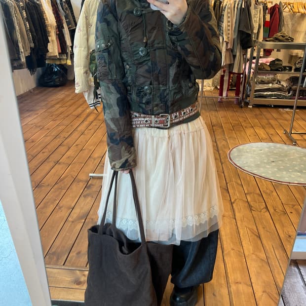 카키 카모 플리스 후드 자켓