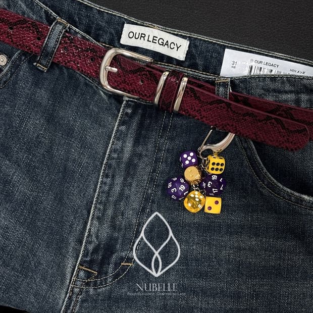 🌗 Python snake belt / 뱀피 스네이크 가죽 벨트