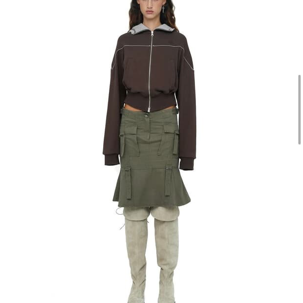 세릭 플레어드 카고 스커트