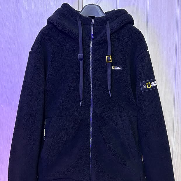코스토니 플리스 뽀글이 후드 집업 CARBON BLA (L)