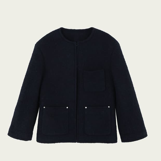 Ribbonbit  리본빛 Ness Tweed Jacket Navy  