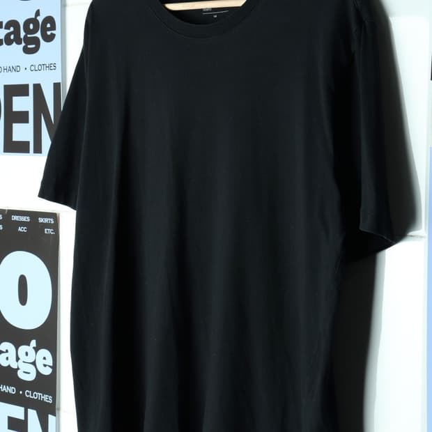 (2XL) 탑텐 반팔 티셔츠 빅사이즈 무지 블랙-H31866