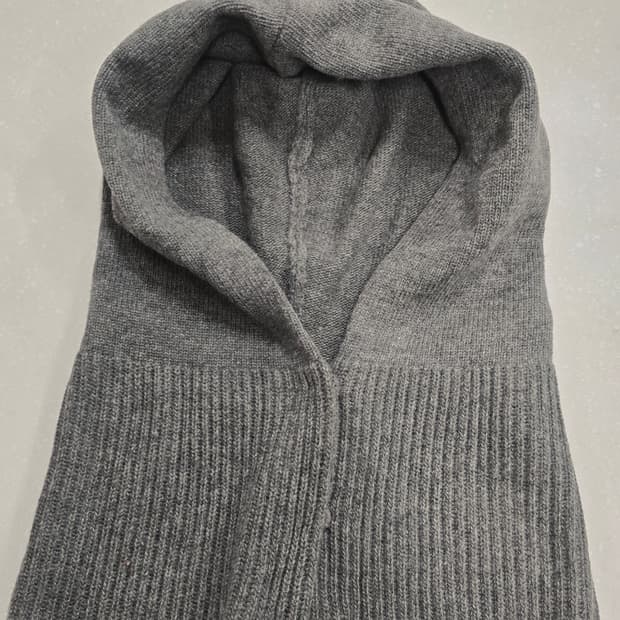 SI 니트 바라클라바 모자 그레이 울혼방