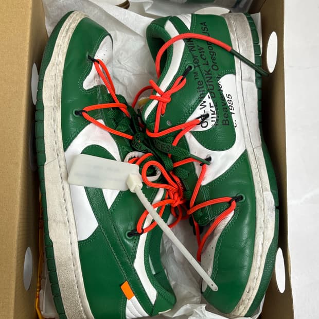 나이키 x 오프화이트 덩크 로우 파인 그린