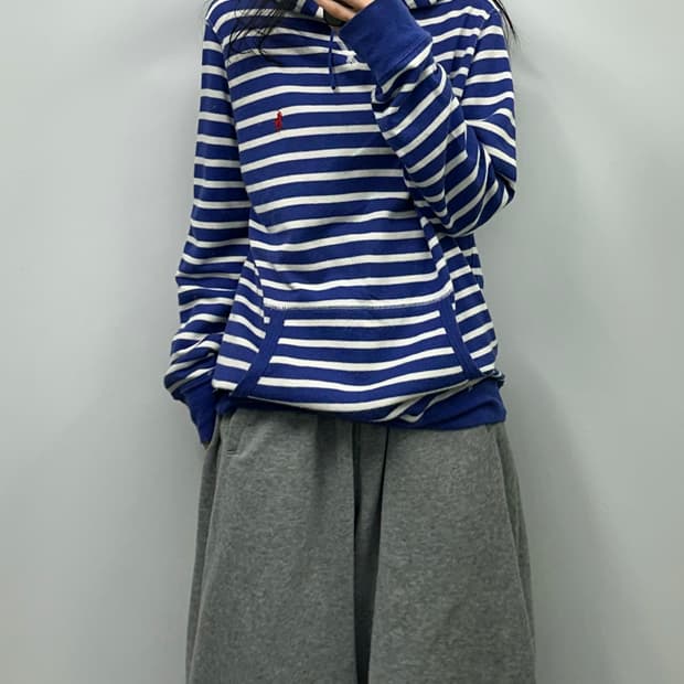 폴로 랄프로렌 스트라이프 니트 후드티