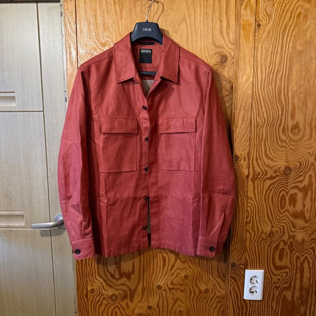 제냐 23 S/S 오아시 리노 브릭 셔츠 자켓 