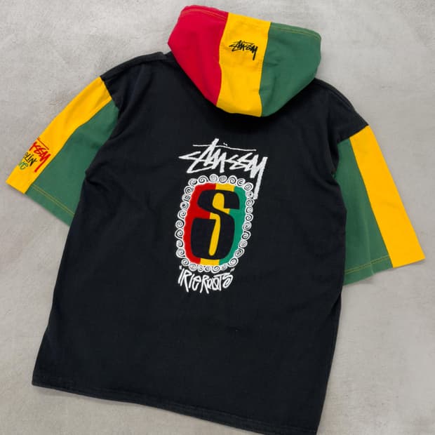 90s 스투시 IRIE ROOTS 후드 티셔츠