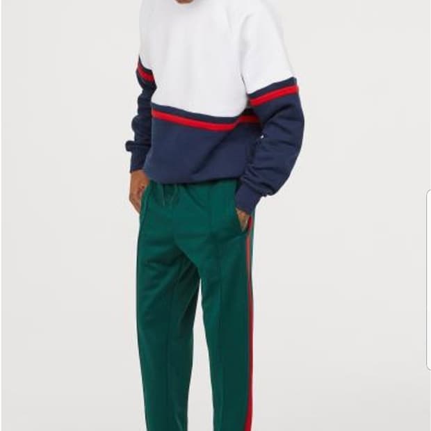 H&m 구찌 맛 트레이닝 절개 팬츠