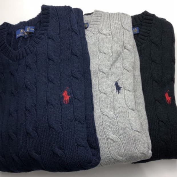 폴로 꽈배기 라운드니트 (( 새상품 ))