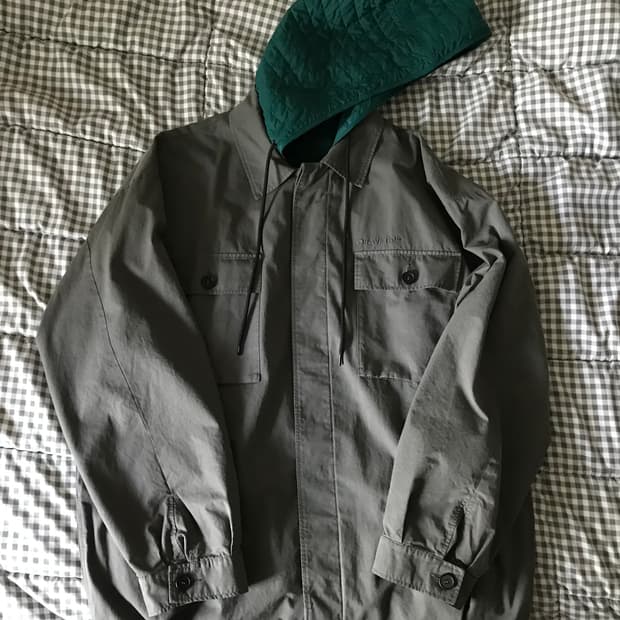 (M)Off-white 오버사이즈 후디 자켓