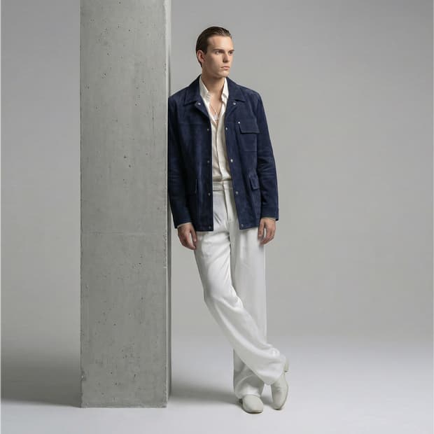 LAMSRINO 스웨이드 야상 자켓