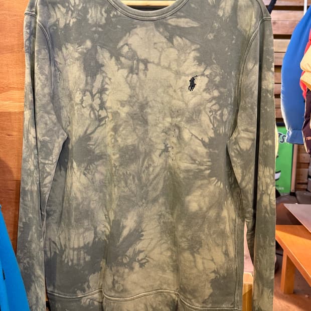 폴로 랄프로렌 카키 타이다이 맨투맨