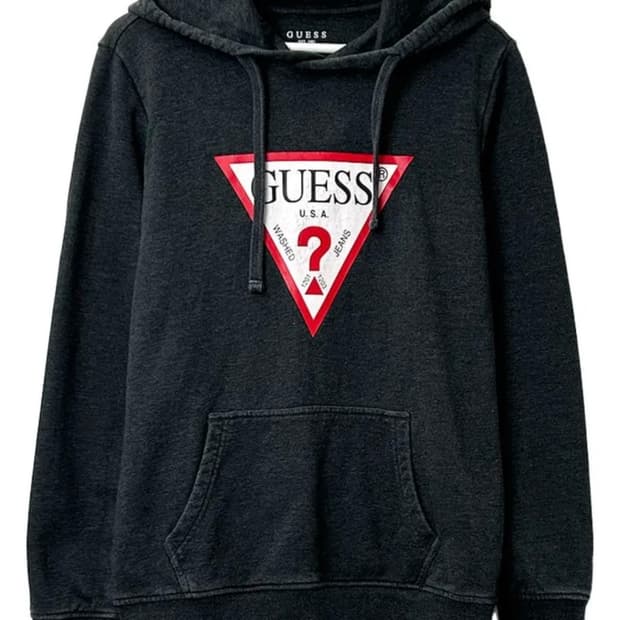 게스 Guess 올드스쿨 로고 후드티 M