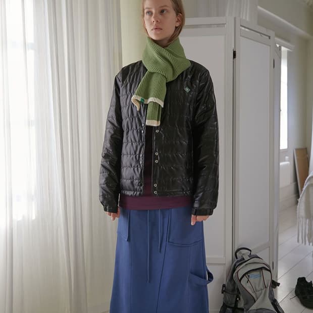 NOCONTENT 더블 패딩 점퍼(black-green)